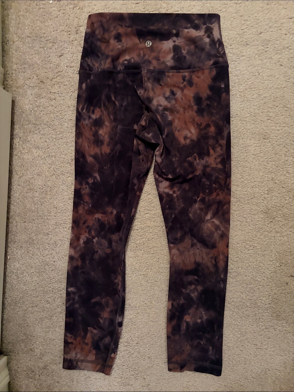 lululemon athletica Brown and Black Tie-Dye Leggings